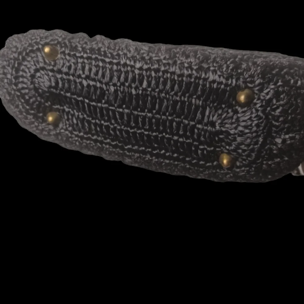 Vintage/Estate Rare Bara Japan Chevron Raffia Top Handle Purse "HOT!" - Picture 13 of 16